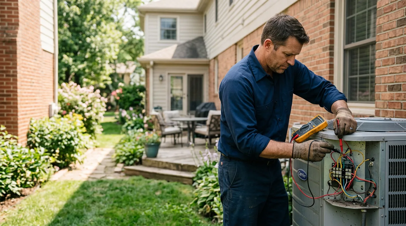HVAC technician working near South Carver, MA